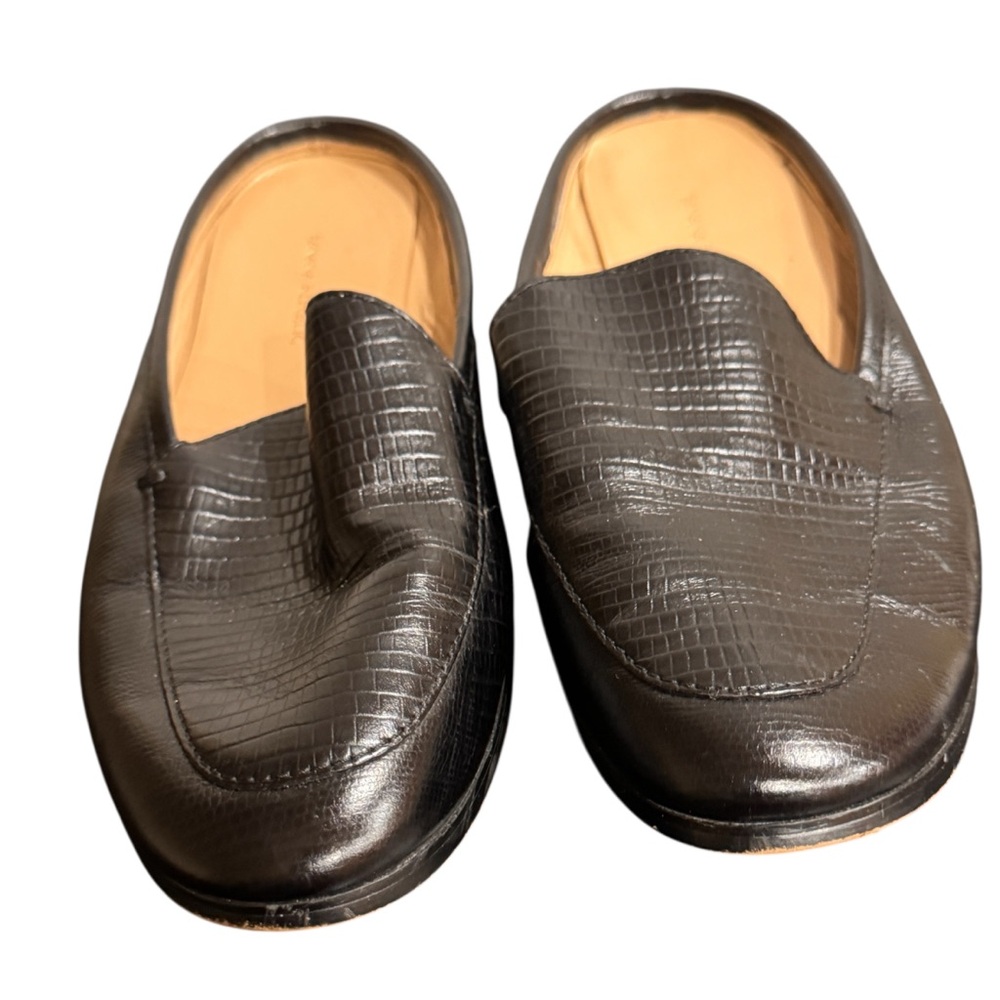Banana Republic black leather mules size 8.5